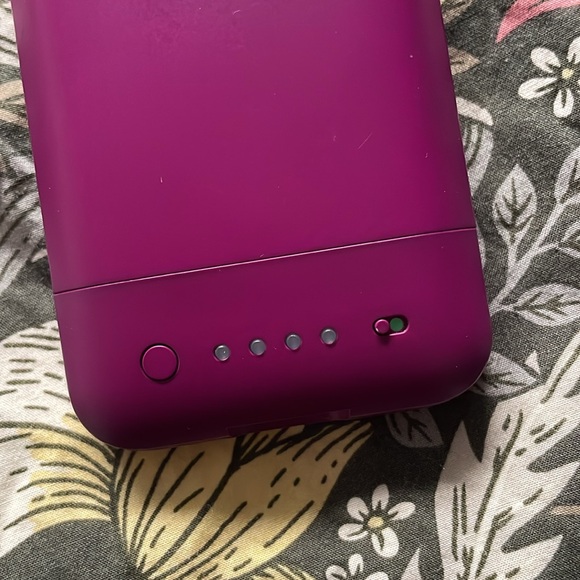 Mophie rechargeable phone case. Raspberry wine color. - Picture 3 of 6